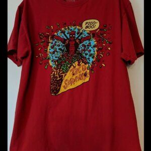 Lootcrate Marvel Deadpool Taco Surprise Pico Boo Lootwear Shirt Large